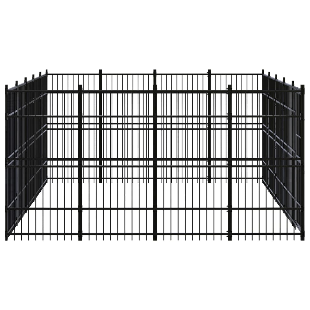 Vidaxl - Chenil d'extérieur pour chiens Acier 18,43 m² vidaXL 3097983 - Image 3