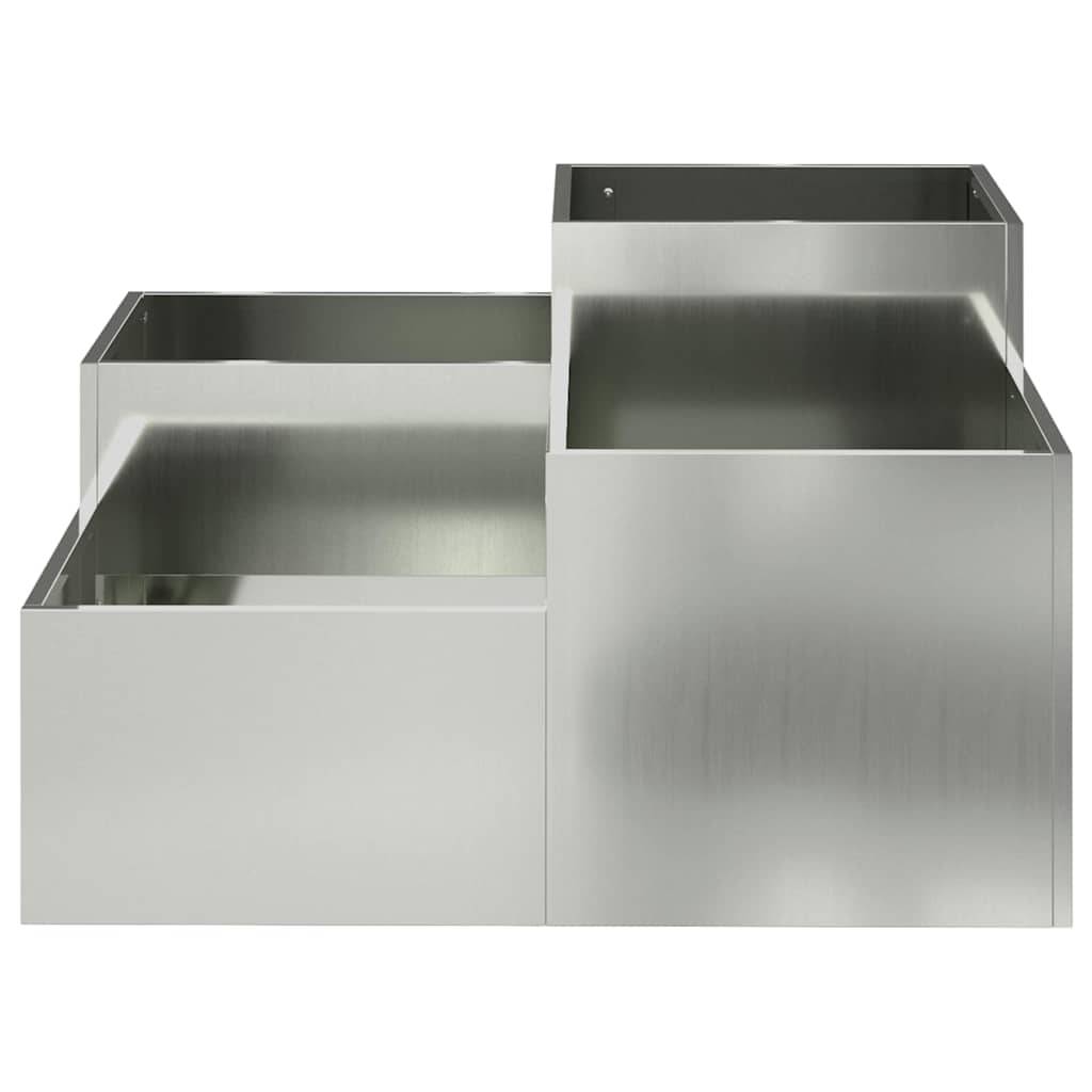 Maison Chic - Cache-pot, Pot De Fleurs Argent 100 x 100 x 48 cm Acier galvanisé g329 - Image 6