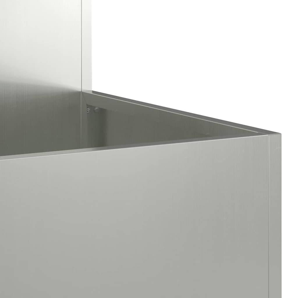 Maison Chic - Cache-pot, Pot De Fleurs Argent 100 x 100 x 48 cm Acier galvanisé g329 - Image 9