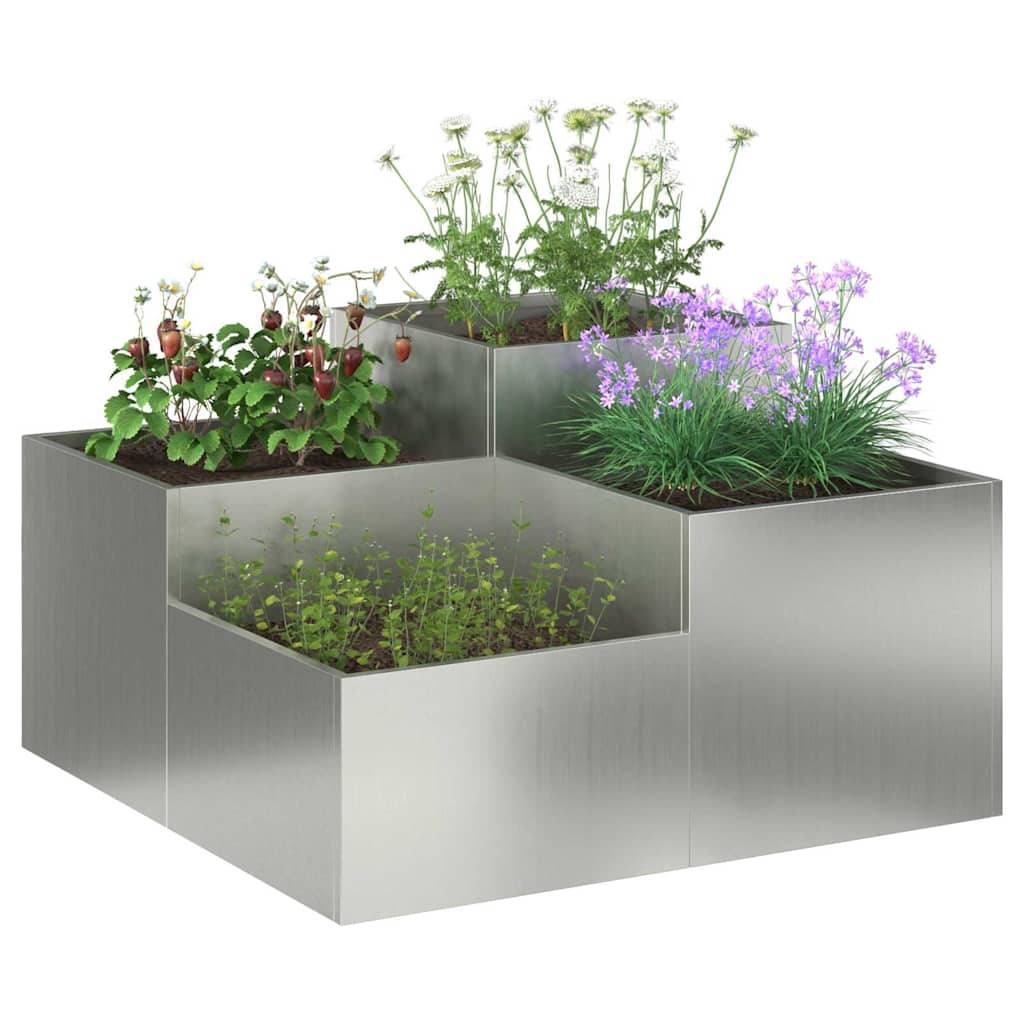 Maison Chic - Cache-pot, Pot De Fleurs Argent 100 x 100 x 48 cm Acier galvanisé g329 - Image 3