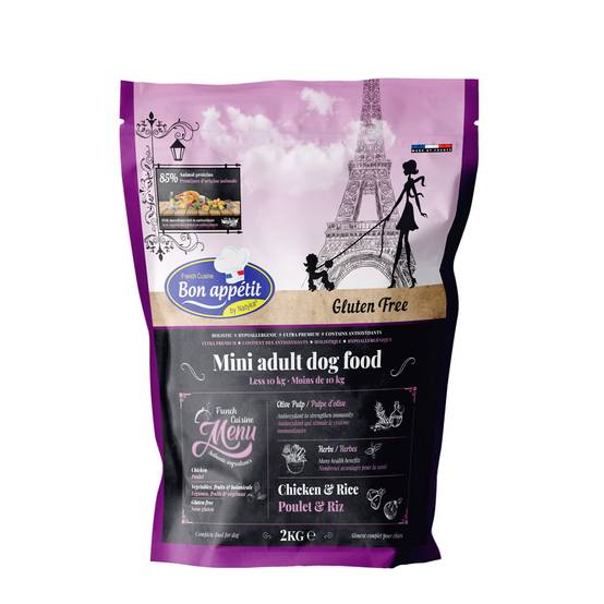 0 - Croquettes pour petit chien au poulet Bon Appétit 2kg