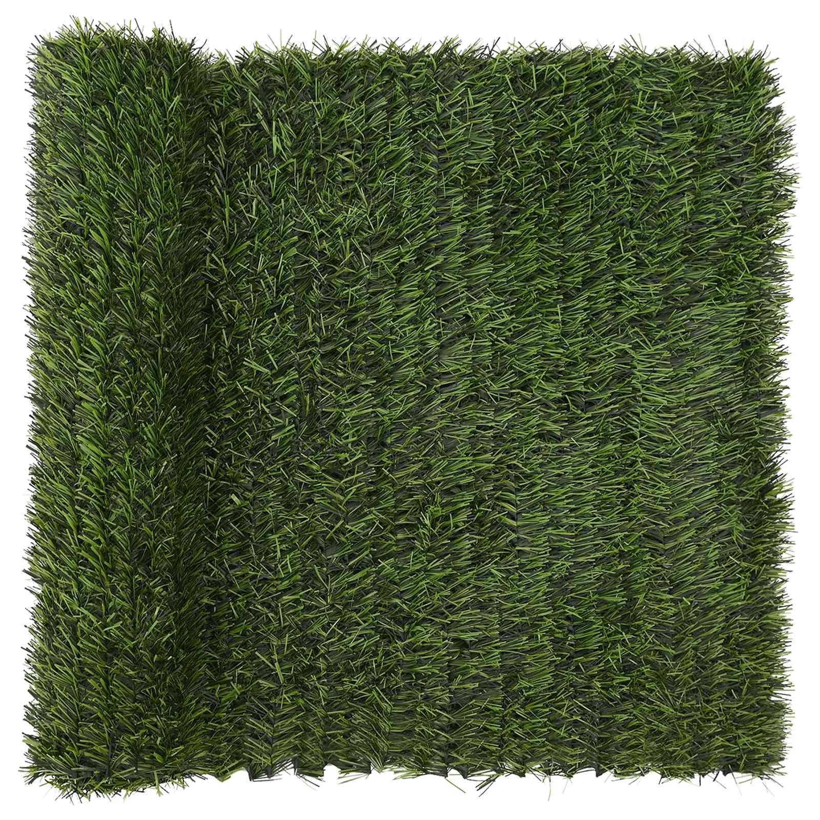 PANGIVO - Clôture artificielle PVC et acier vert clair 300 x 1 x 100 cm - PANGIVO - Image 2