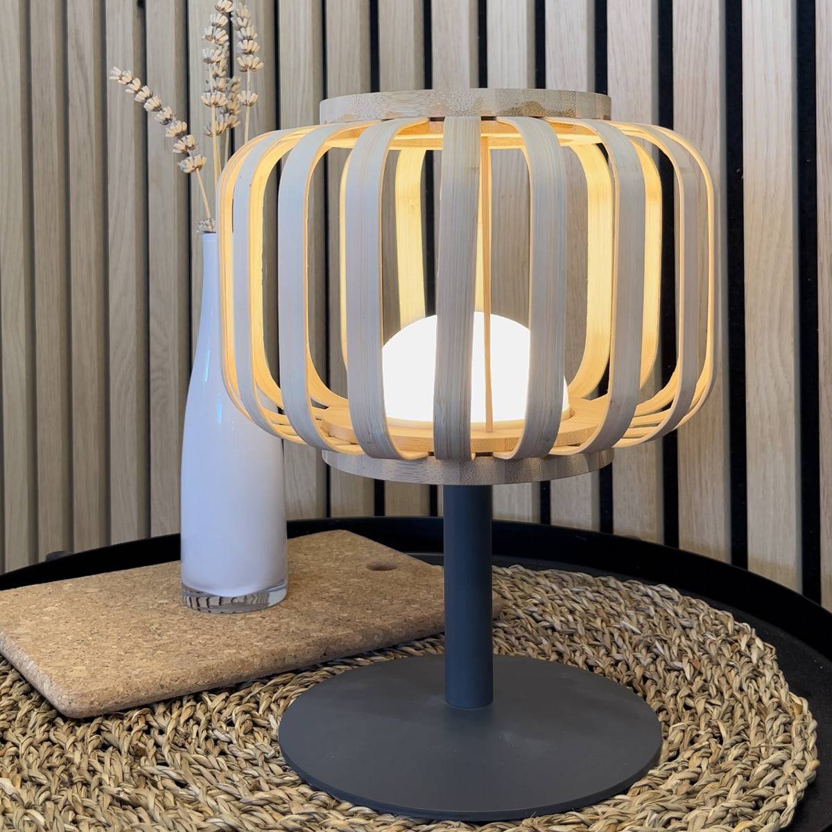 Lumisky - Lampe de table sans fil STANDY MINI BAMBOU H25cm - Image 6