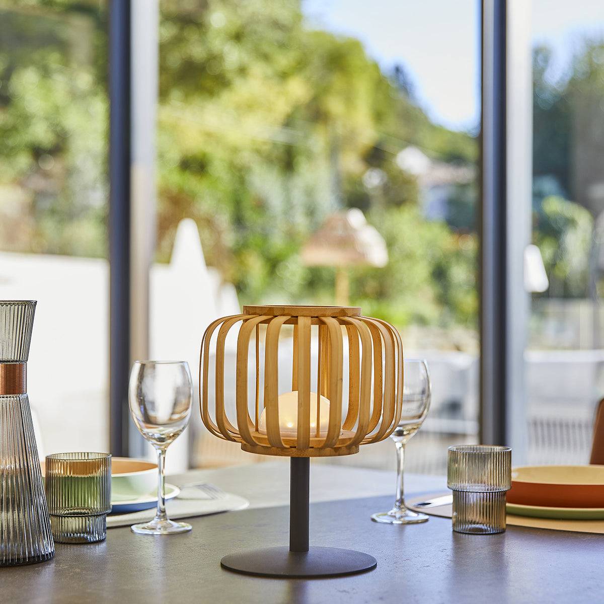 Lumisky - Lampe de table sans fil STANDY MINI BAMBOU H25cm - Image 4