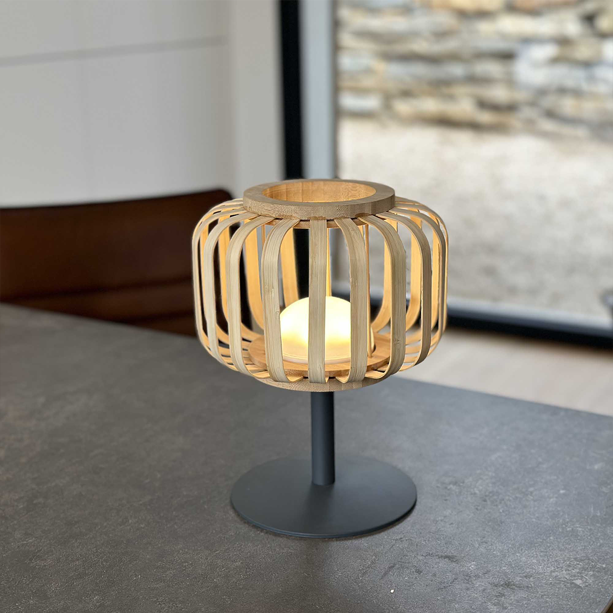 Lumisky - Lampe de table sans fil STANDY MINI BAMBOU H25cm - Image 8