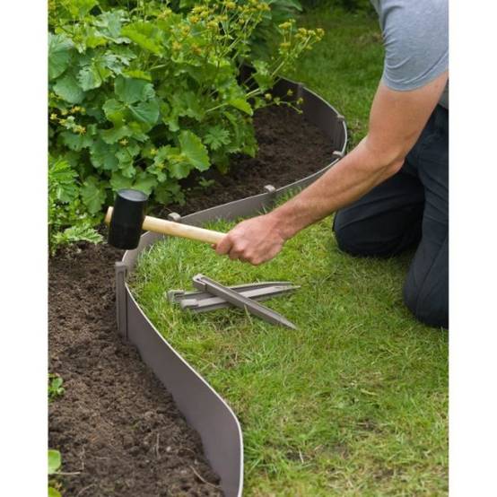 Bordure de jardin - NATURE - H15 cm x 10 m - Polyéthylene recyclé - Terre cuite - Image 2