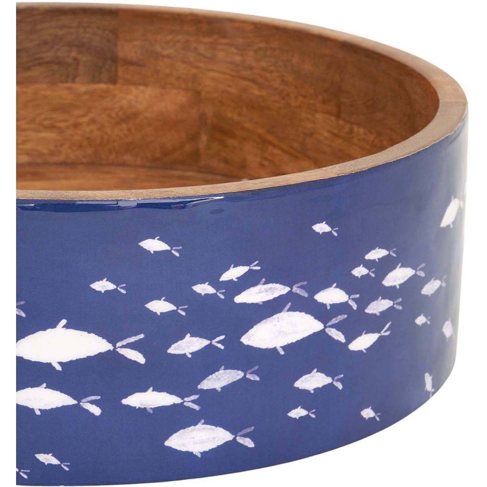 Batela - Saladier en bois émaillé Poissons - Image 4