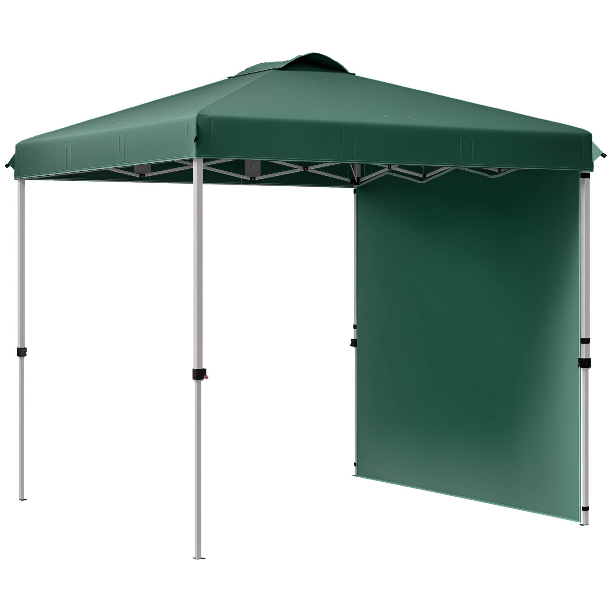 Tente verte 2,5x2,5 m avec protection UV, paroi latérale et sacs de sable, abri design sobre pour jardin pratique et stable - Image 1