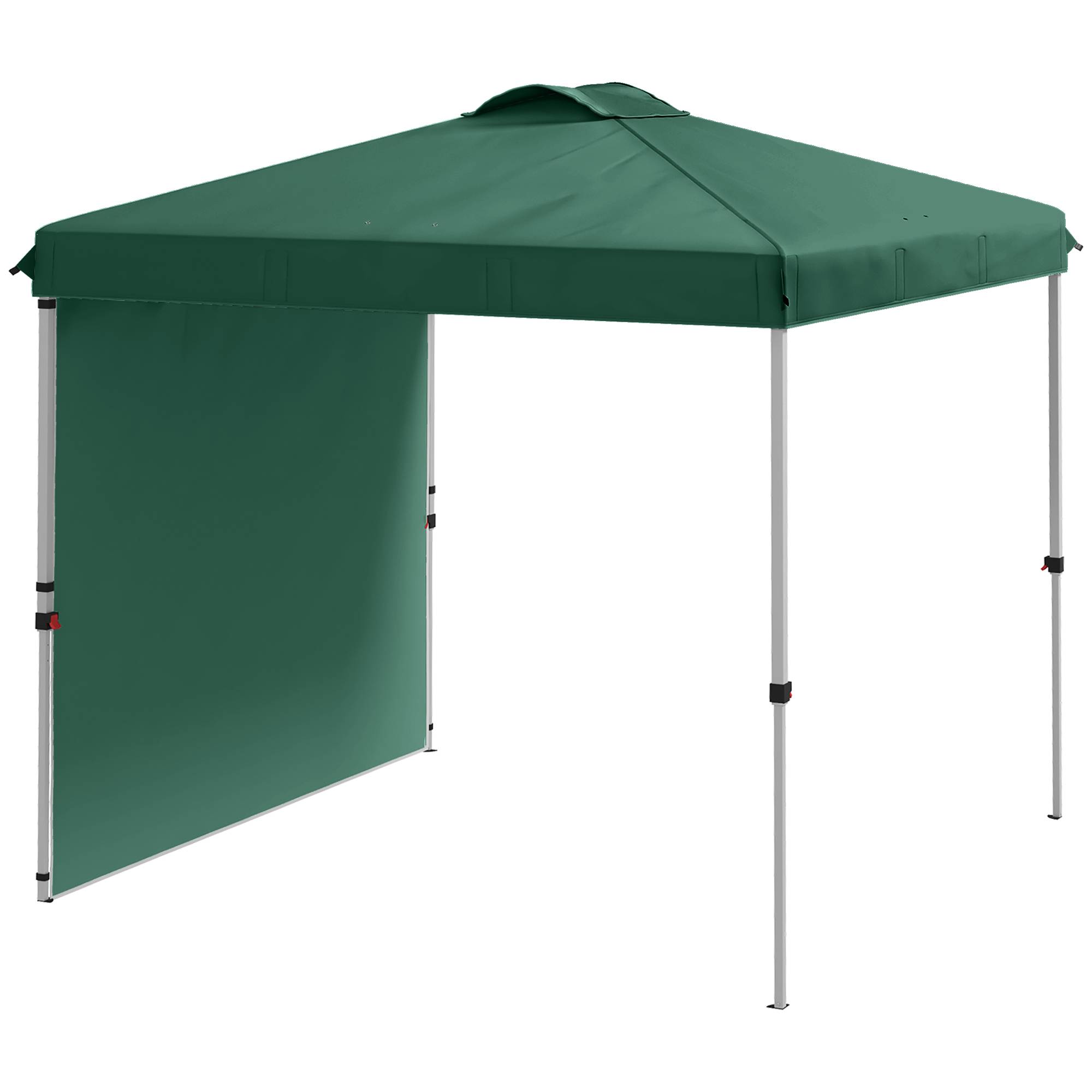 Tente verte 2,5x2,5 m avec protection UV, paroi latérale et sacs de sable, abri design sobre pour jardin pratique et stable - Image 2