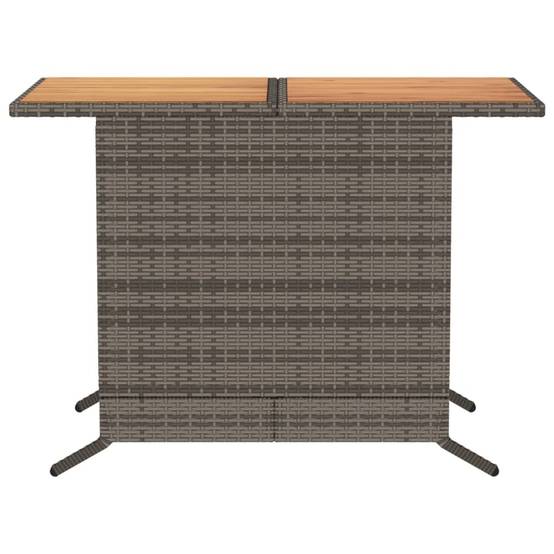 ComfortXL - Salon de Jardin Bistro 2 Personnes Résine Tressée Grise, Table Bois d'Acacia et Fauteuils avec Coussins Gris Foncé – ComfortXL Outdoor Living - Image 10