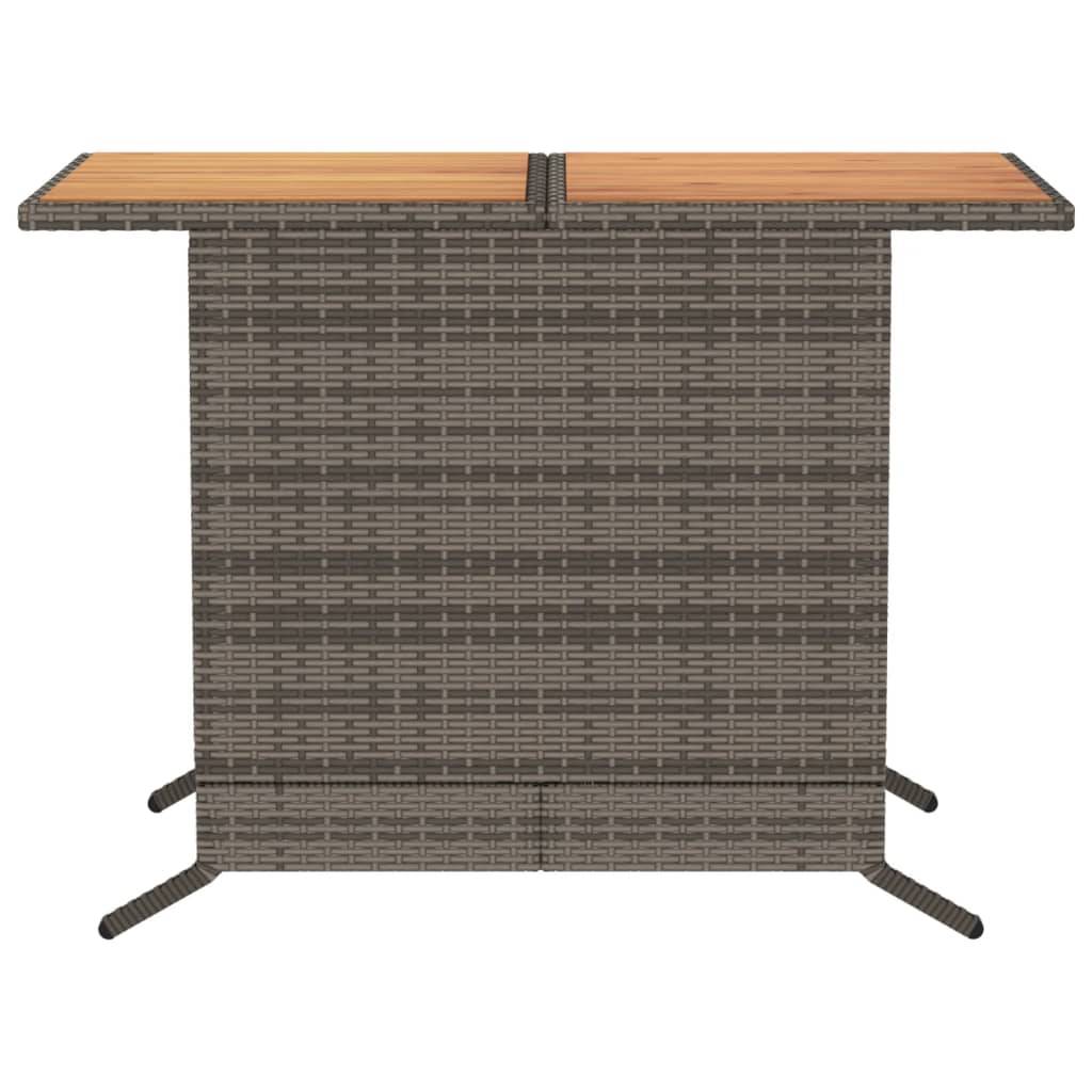 ComfortXL - Salon de Jardin Bistro 2 Personnes Résine Tressée Grise, Table Bois d'Acacia et Fauteuils avec Coussins Gris Foncé – ComfortXL Outdoor Living - Image 10