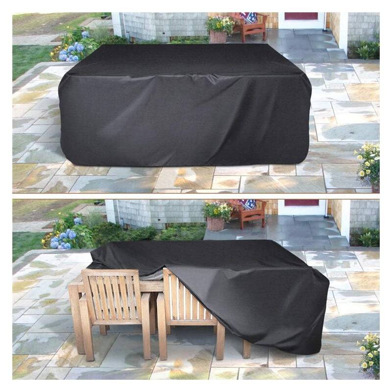 IntiMeg - Housse Salon de Jardin 210D Oxford Housse de Protection Salon de Jardin Housse Table Jardin Bâche Salon de Jardin Imperméable Résistant IntiMeg - Image 2