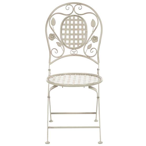 Beliani - Chaise de jardin Métal Blanc cassé BIVIO - Beliani - Image 4
