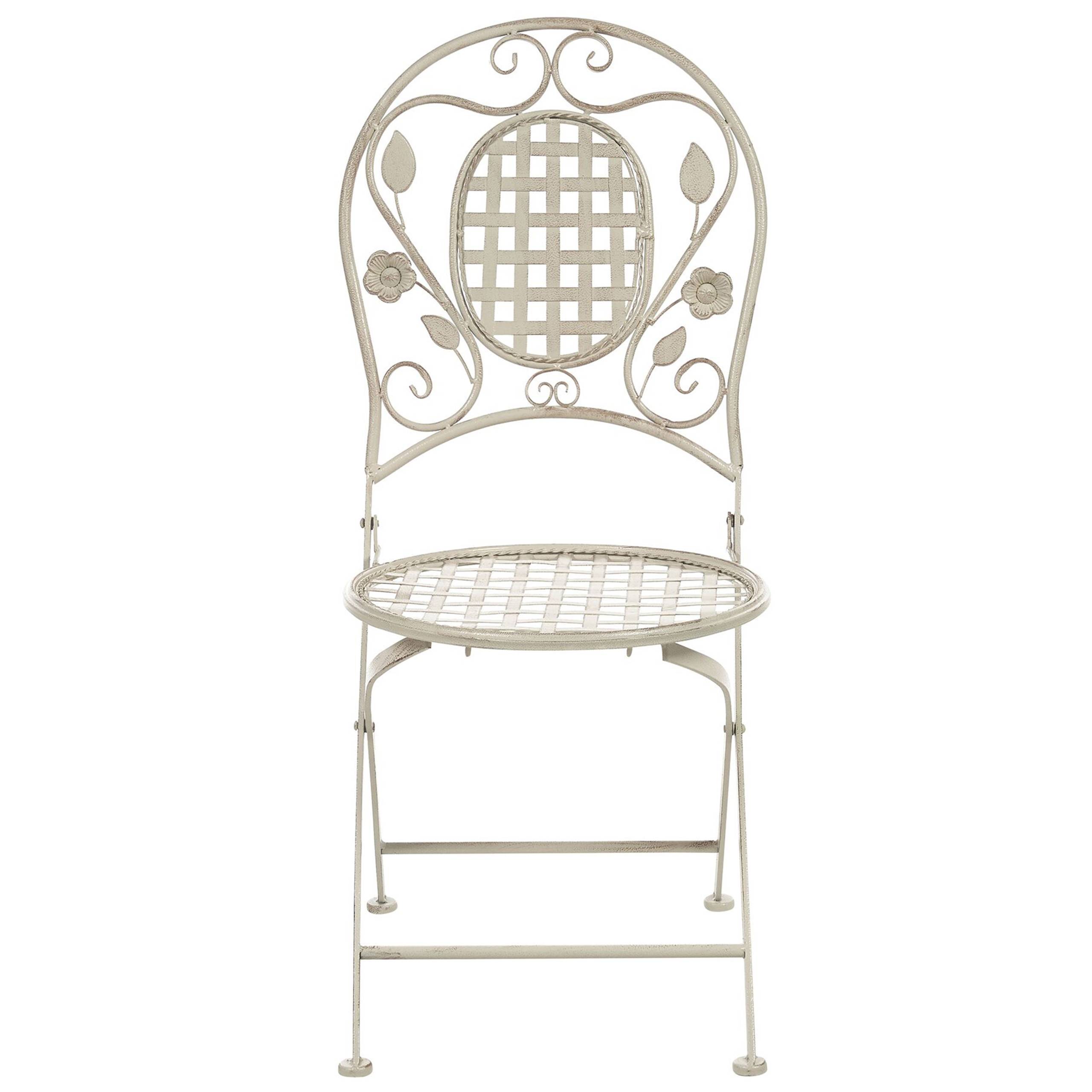 Beliani - Chaise de jardin Métal Blanc cassé BIVIO - Beliani - Image 4