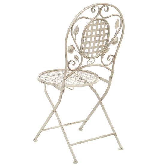 Beliani - Chaise de jardin Métal Blanc cassé BIVIO - Beliani - Image 5