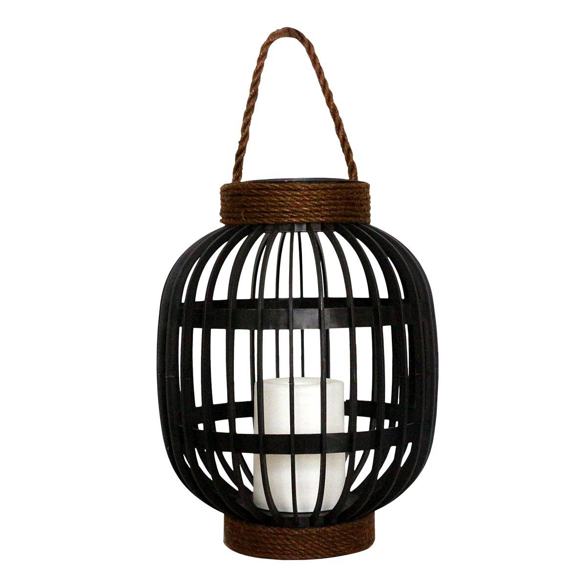 Lumisky - Lanterne solaire décorative FIDJY Noir Acier H30cm - Image 1