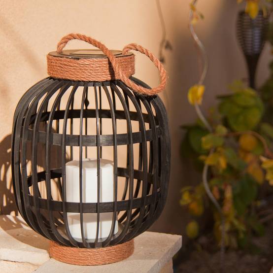 Lumisky - Lanterne solaire décorative FIDJY Noir Acier H30cm - Image 3