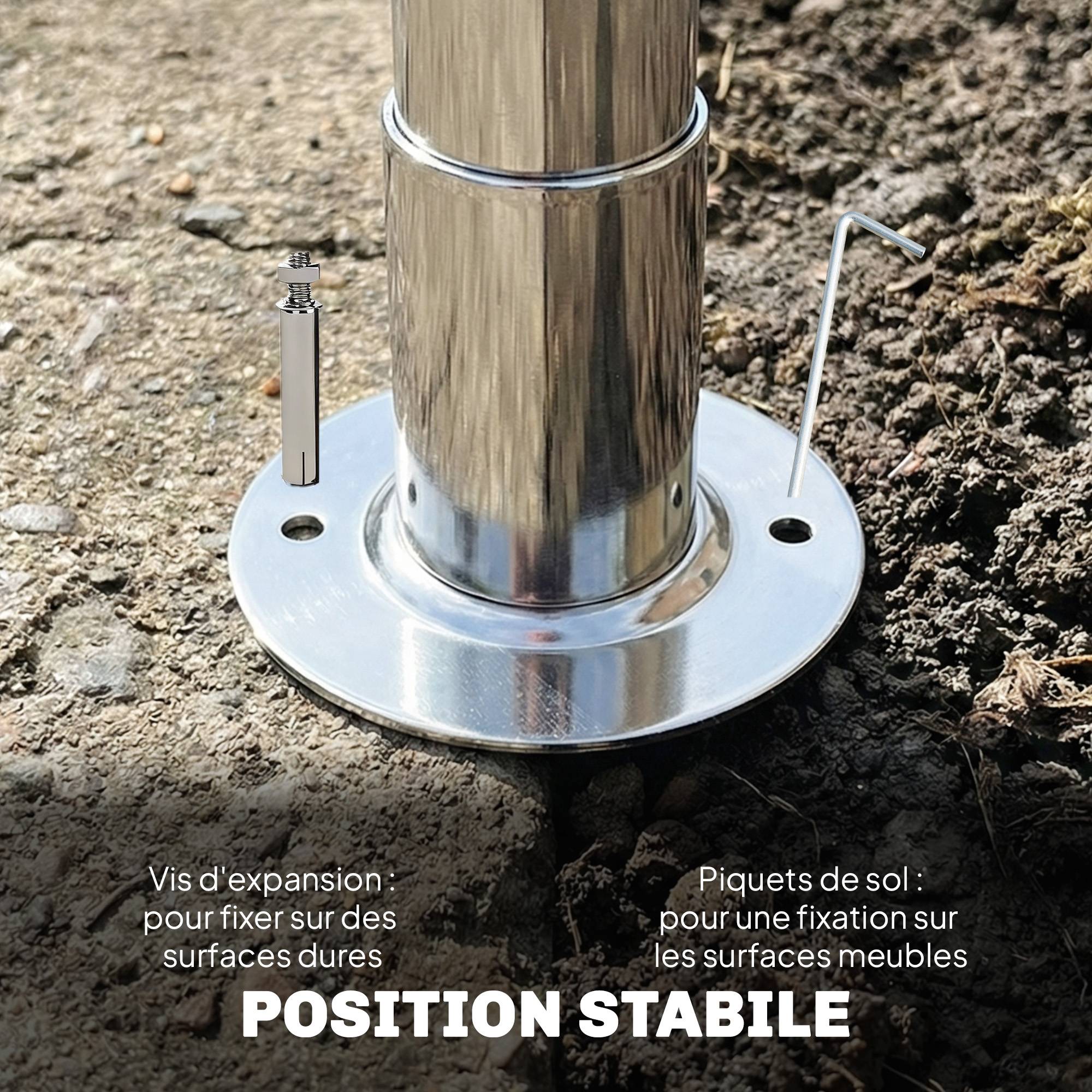 Tonnelle de jardin pavillon de jardin hydrofuge structure robuste en acier galvanisé avec toit double pente 3x3m gris - Image 8
