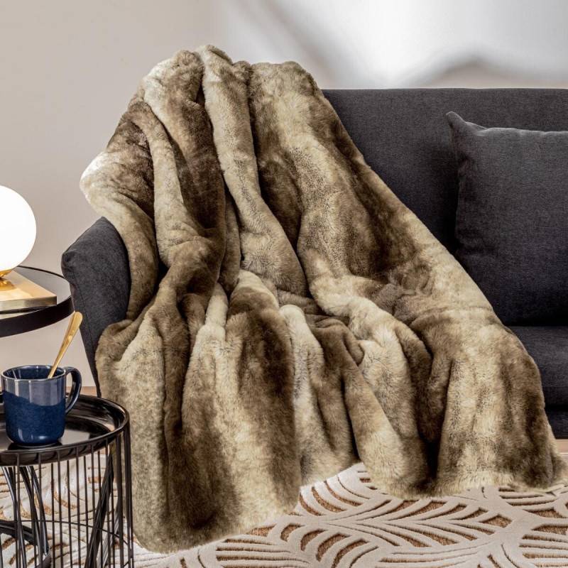 Plaid Grizzli fausse fourrure 120x160 Atmosphera - Image 2