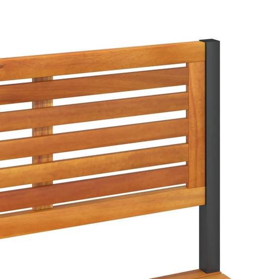 Table de Travail de Jardinage Bois d'Acacia et Acier Établi avec Étagère pour Serre Balcon Brun – ComfortXL Outdoor Living - Image 7