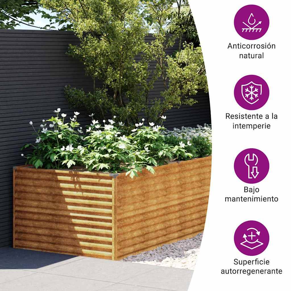 Prolenta Premium - Jardinière acier marron  479 x 100 x 69 cm  - Prolenta premium p3134.1 - Image 4