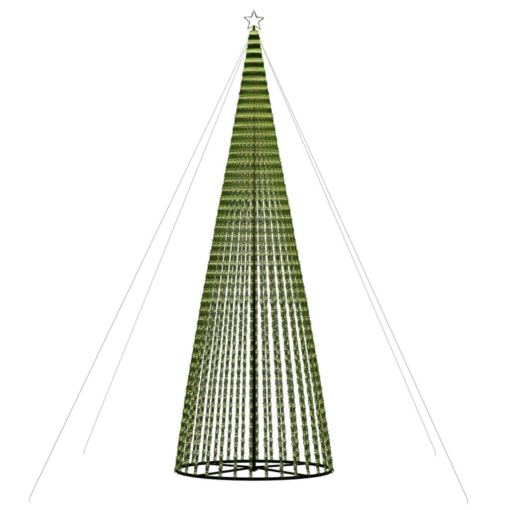 Vidaxl - Sapin de Noël à LED 1544 LED blanc chaud 500 cm vidaXL 358072 - Image 9