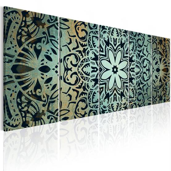 Tableau Imprimé "Green Mandala" 80 x 200 cm - Image 1