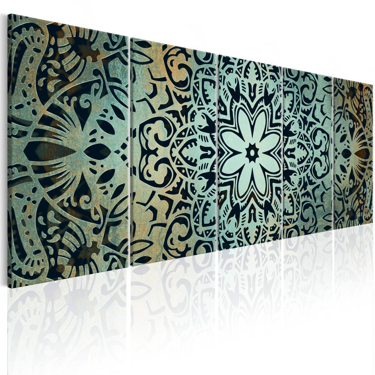 Tableau Imprimé "Green Mandala" 80 x 200 cm - Image 1