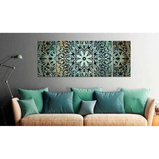Tableau Imprimé "Green Mandala" 80 x 200 cm - Image 2
