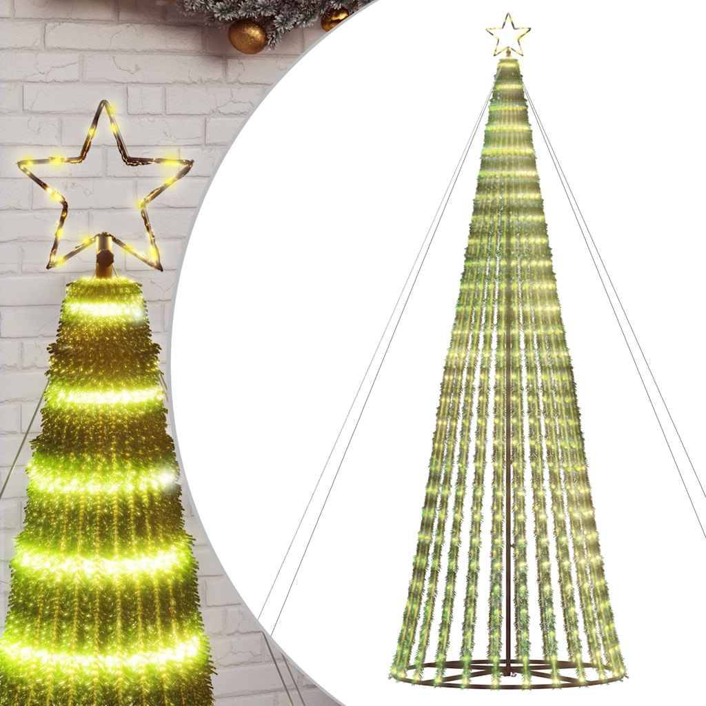 Sapin De Noël - Arbre de Noël lumineux conique 1028 LED blanc chaud 403 cm - Image 1