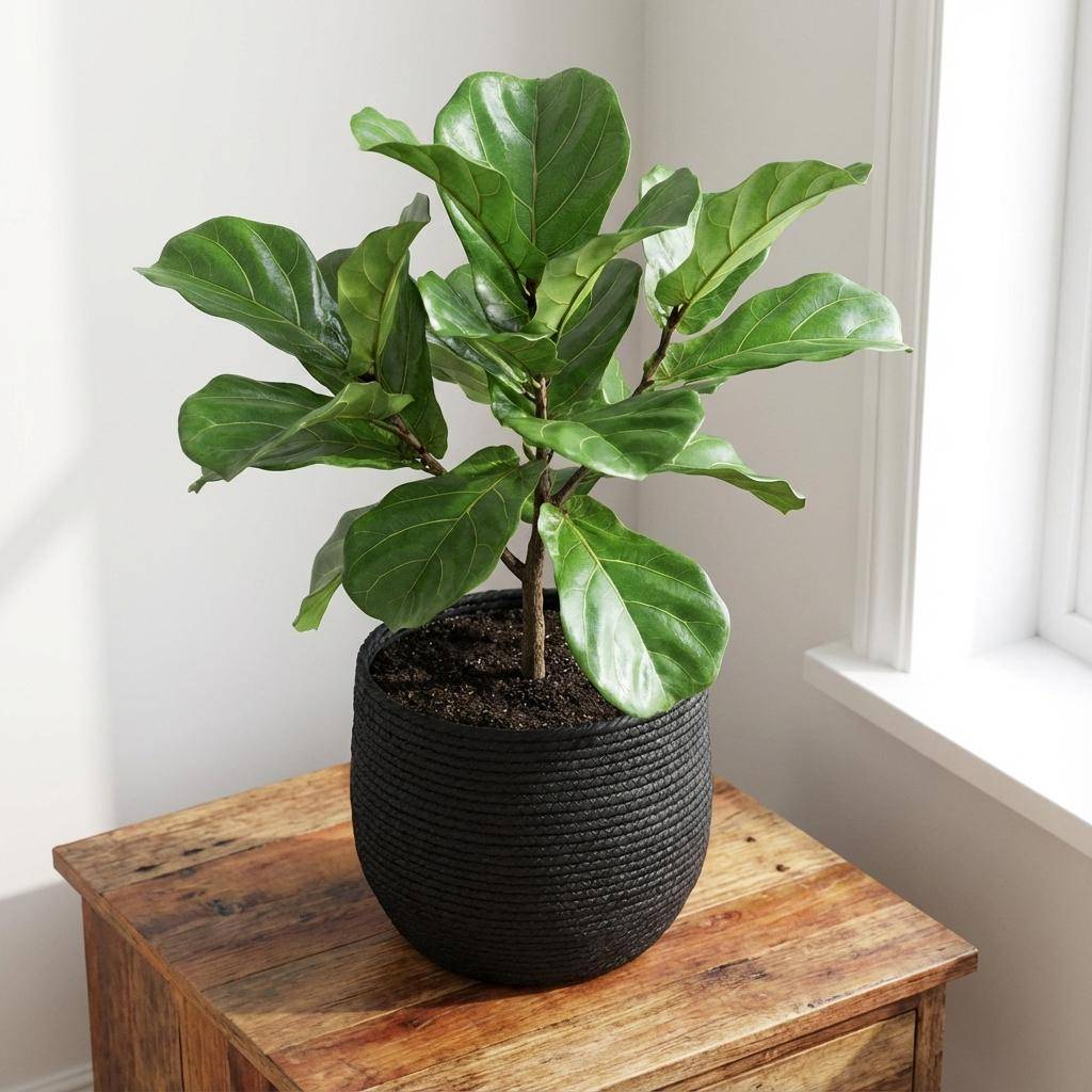 Cache-pot panier noir - D.26cm - Image 6