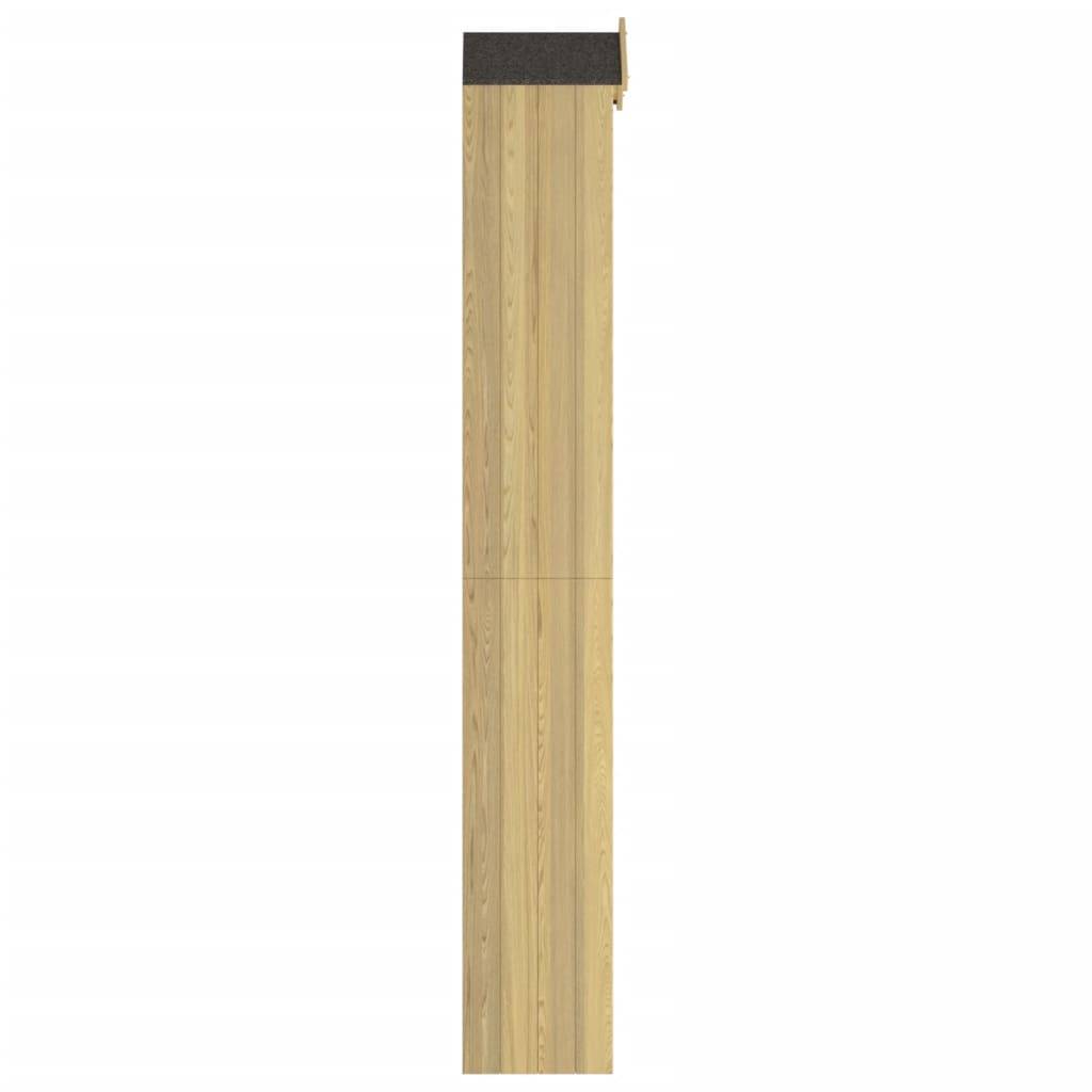 Helloshop26 - Abri de jardin cabane cabanon maison de stockage remise extérieur hangar outils robuste 40 x 33 x 222 cm Bois de pin imprégné marron - Image 3