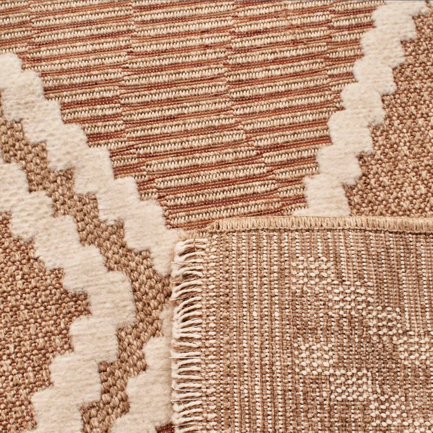 Autre - Tapis intérieur et extérieur en polypropylène marron 60x180cm - Image 3