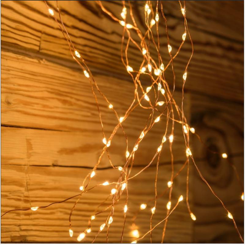 Lotti - Cascade lumineuse LED 3.2M 15 branches 900 Micro LED blanc chaud vintage Lotti - Image 2