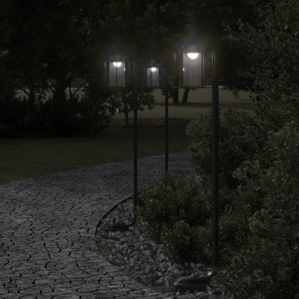 Lampadaire de jardin - Lampadaire d'extérieur noir 100 cm acier inoxydable-JU1063 - Image 2