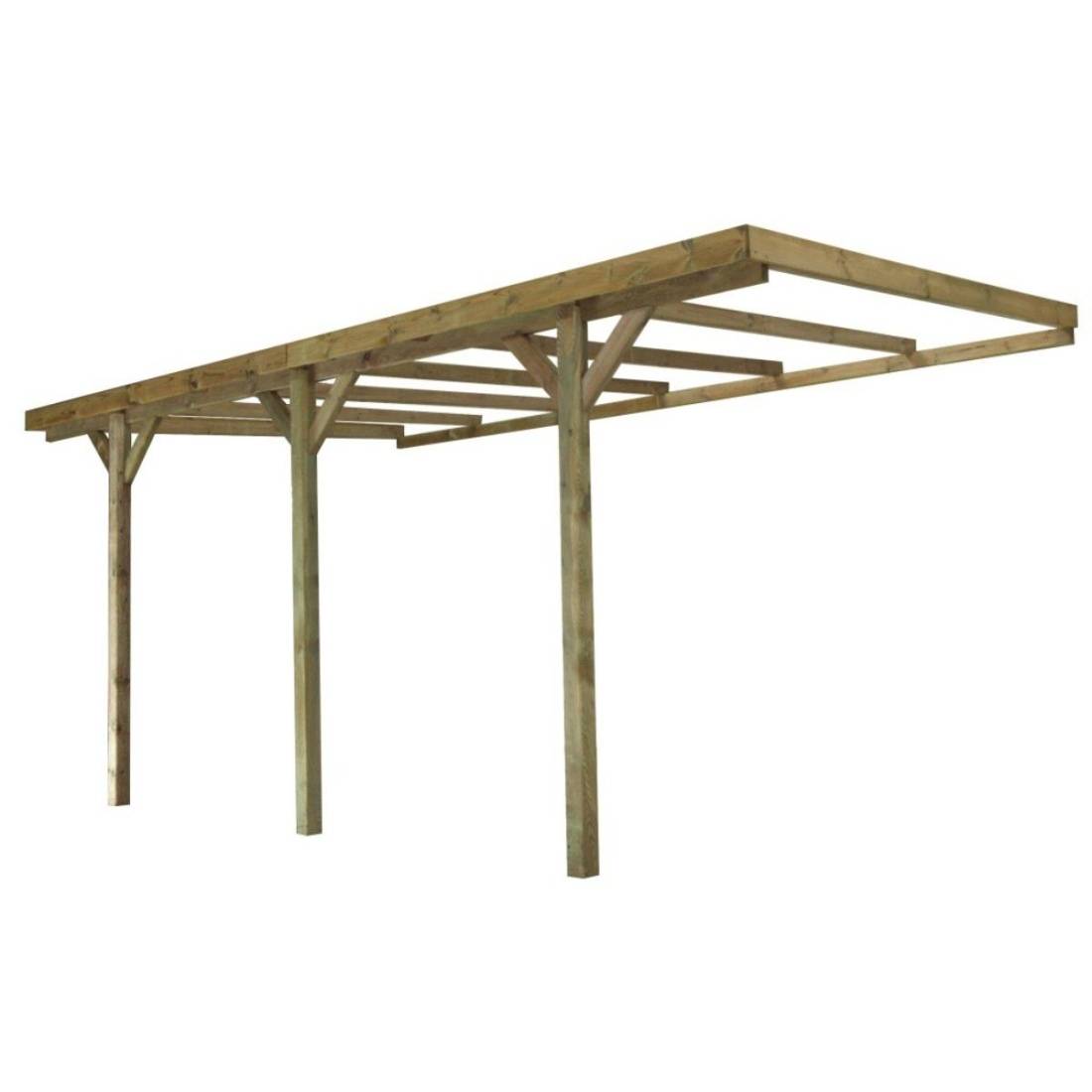 Altanka - Carport, abri de voiture 3x5.24 m - 15 m2 - adossé - CAR6 - ALTANKA - Image 4