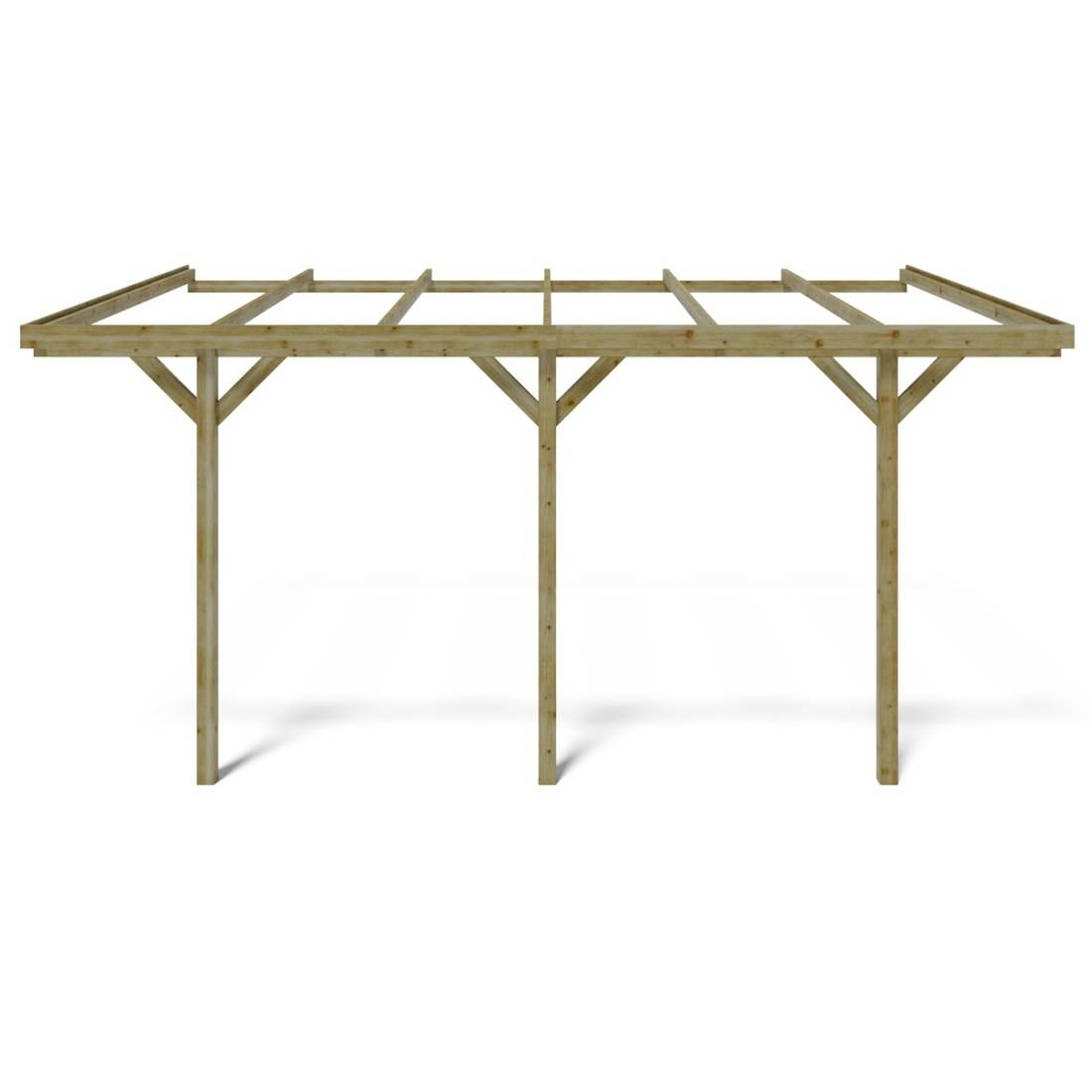 Altanka - Carport, abri de voiture  3x5.24 m - 15 m2 - adossé  - CAR6 - ALTANKA - Image 2