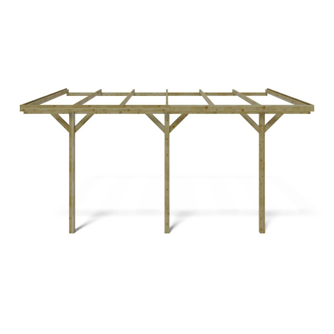 Altanka - Carport, abri de voiture 3x5.24 m - 15 m2 - adossé - CAR6 - ALTANKA - Image 3