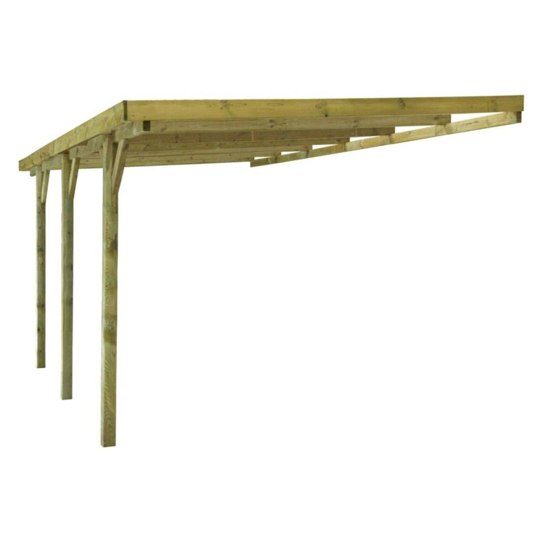 Altanka - Carport, abri de voiture  3x5.24 m - 15 m2 - adossé  - CAR6 - ALTANKA - Image 5