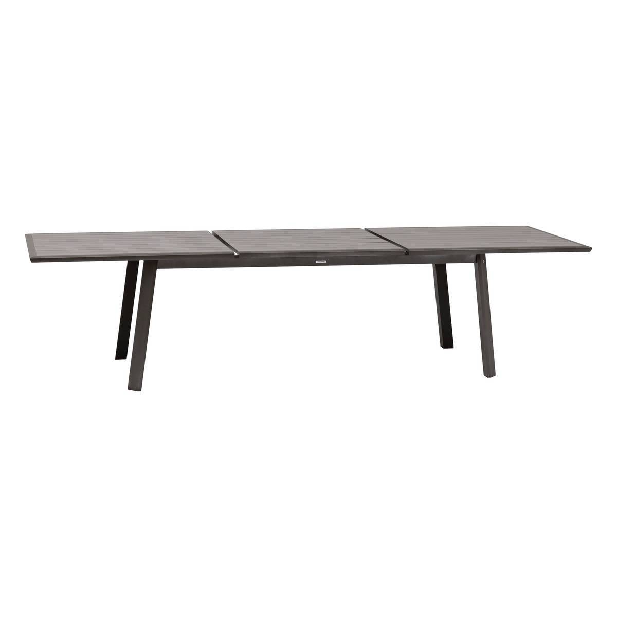 Hesperide - Table de jardin extensible "Pavane" seigle & praline 12 places en aluminium traité époxy Hespéride - Image 3