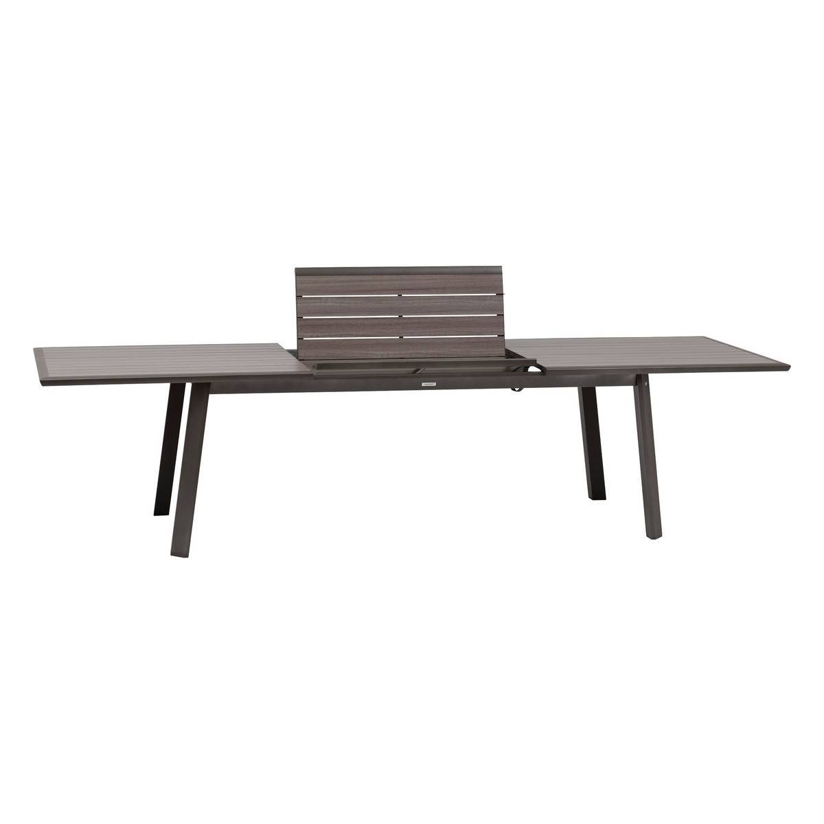 Hesperide - Table de jardin extensible "Pavane" seigle & praline 12 places en aluminium traité époxy Hespéride - Image 4