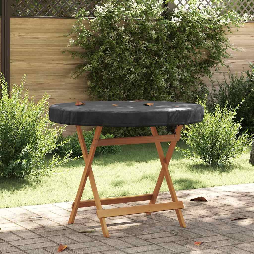 Housse de Jardin pour Table Tissu Oxford 420D Résistante aux Intempéries Protection UV Noir 102x102x10 cm – ComfortXL Outdoor Living - Image 1
