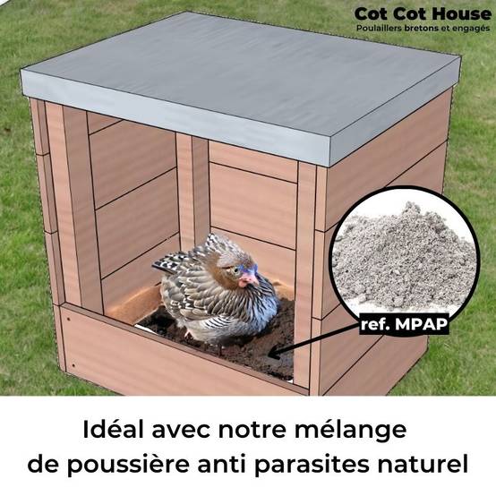 Bain de poussière anti parasites - Cot Cot House - Image 3