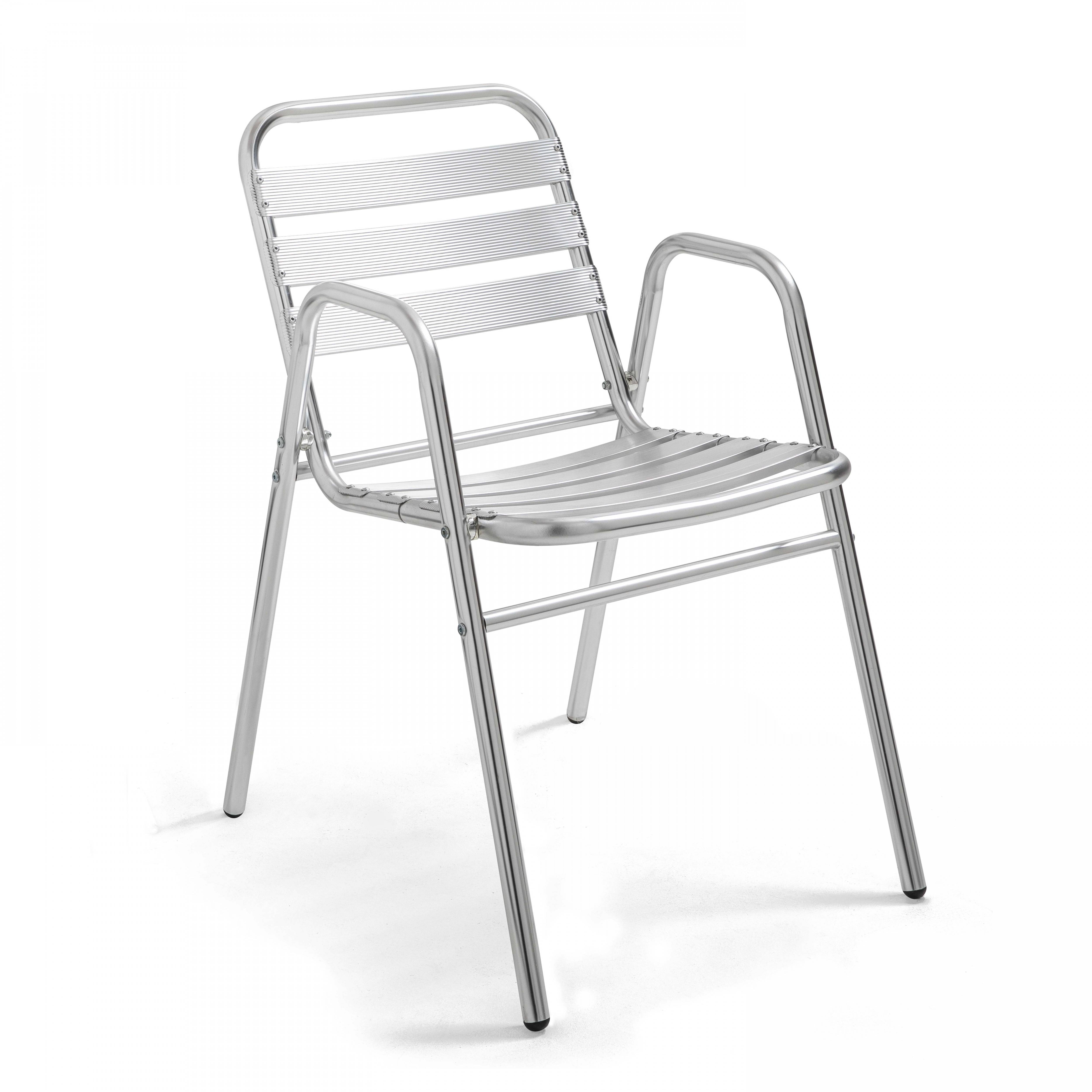 Oviala - Lot 4 fauteuils de jardin aluminium gris Nothing Hill - Oviala - Image 2