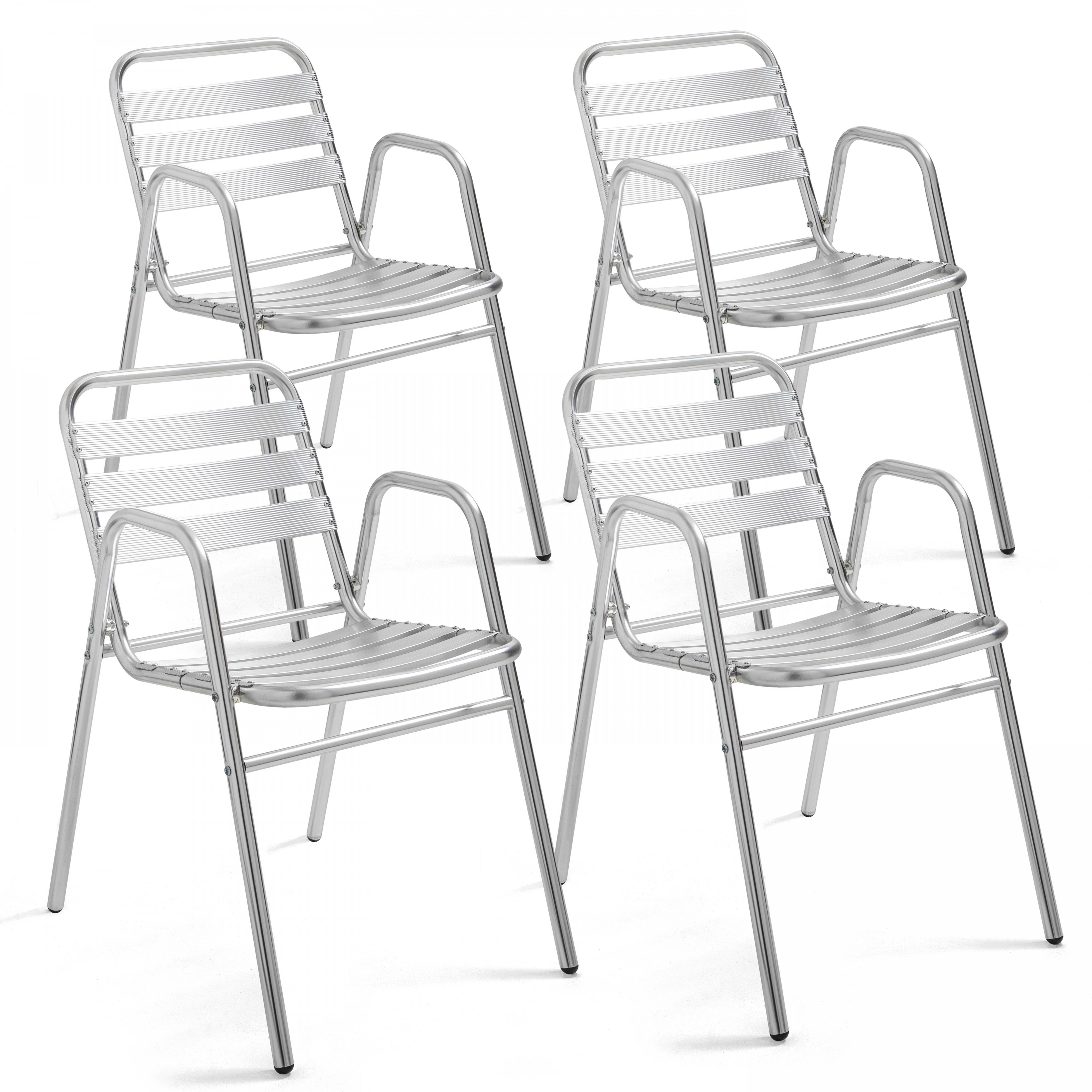 Oviala - Lot 4 fauteuils de jardin aluminium gris Nothing Hill - Oviala - Image 1