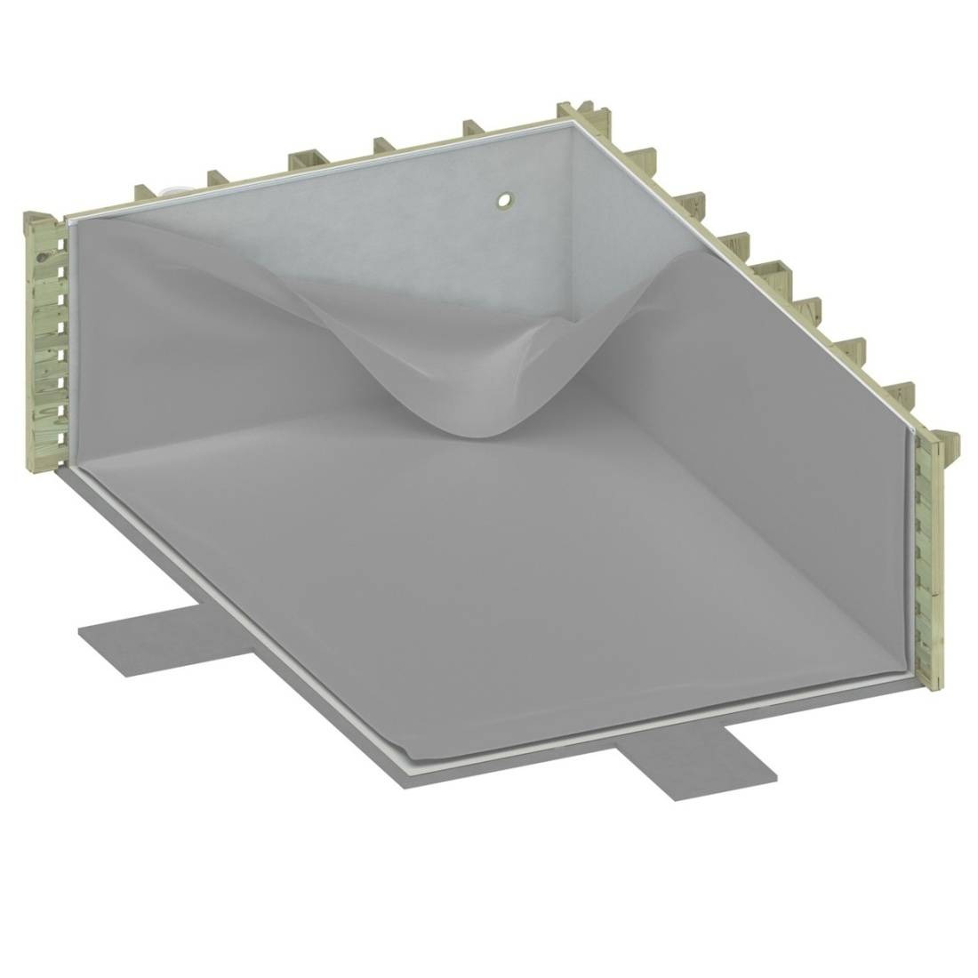 Altanka - Piscine hors sol en bois AQUA 10.2 x 5.2 - H.1.45 m, gris clair, fixations à sceller - BAS7310OSPI2 - ALTANKA - Image 10
