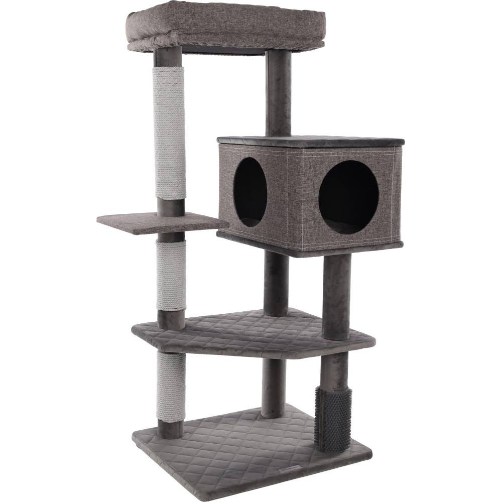 Flamingo - Arbre à chat Fulgur Gris 76 x 58 x H 125 pour chat - Image 1
