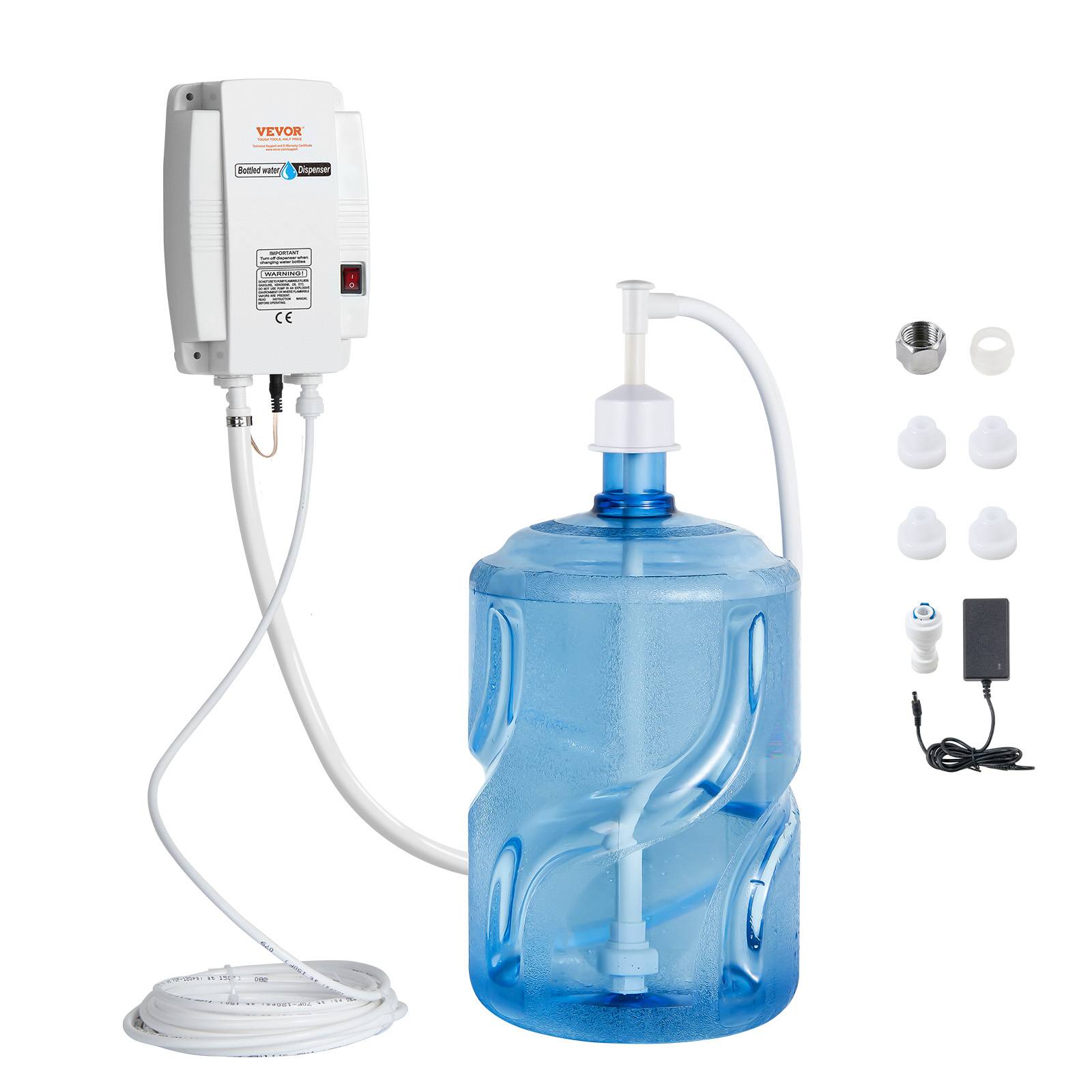 VEVOR Distributeur eau électrique, 3,78 L/min, 40 PSI. Pour machine espresso, bouteilles 11-22L. - Image 1