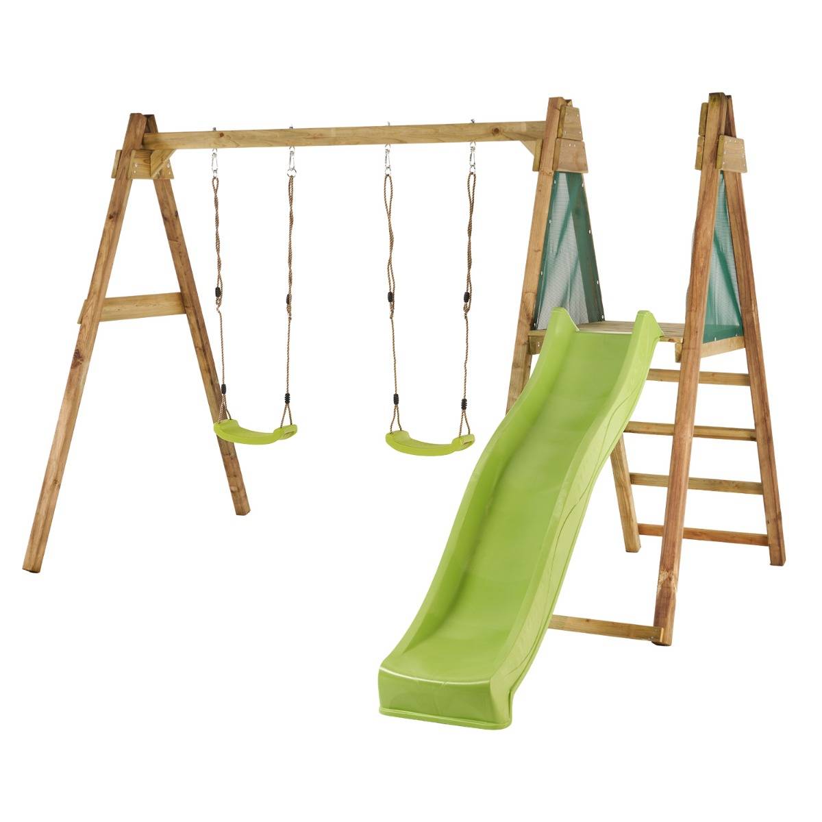 Kangui - Portique 2 balançoires et toboggan WINDI Kangui - Image 1
