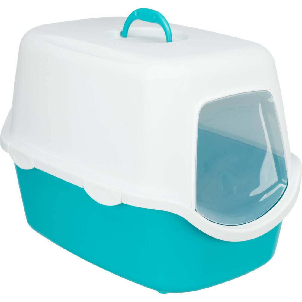 Trixie - Trixie - Maison de toilette Vico 40 x 56 cm x H40  Turquoise pour chat - Image 1
